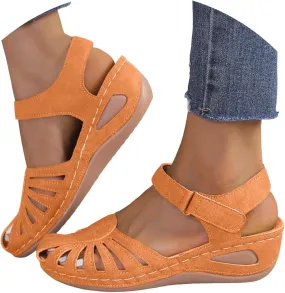 AMDBEL Orthopedic Sandals for Women,Sandals for Women Dressy Summer Closed Toe Breathable Sandals with Arch Support Shoes