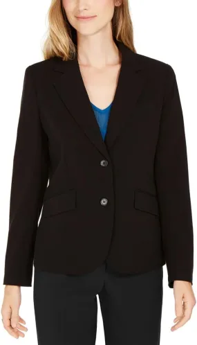 Anne Klein Womens Notch Collar Suit Separate Two-Button Blazer