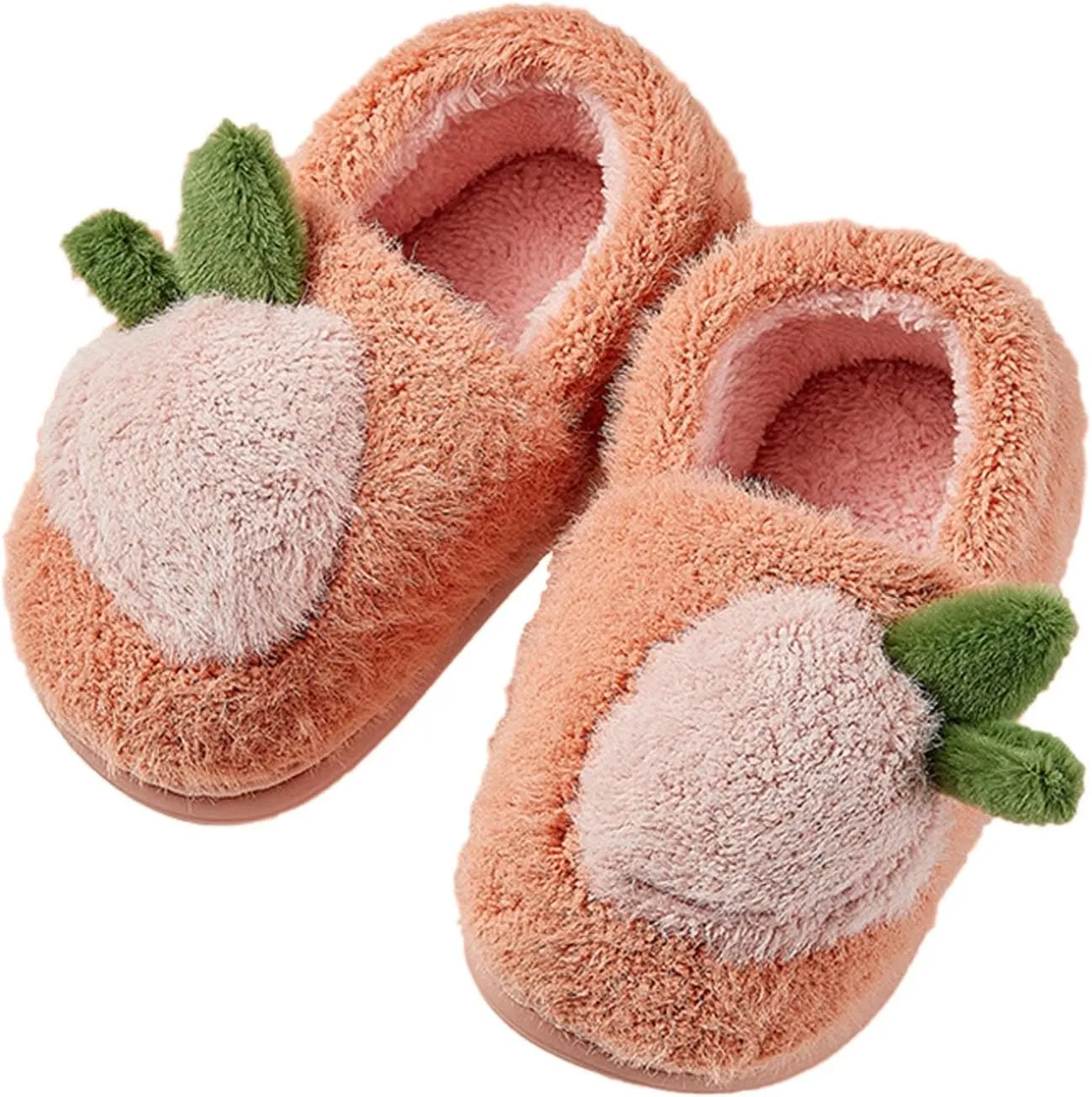 Bedroom Slippers for Kids Strawberry Plush Girls Boys Slippers Memory Foam Comfy House Slippers Toddler Boot Slippers