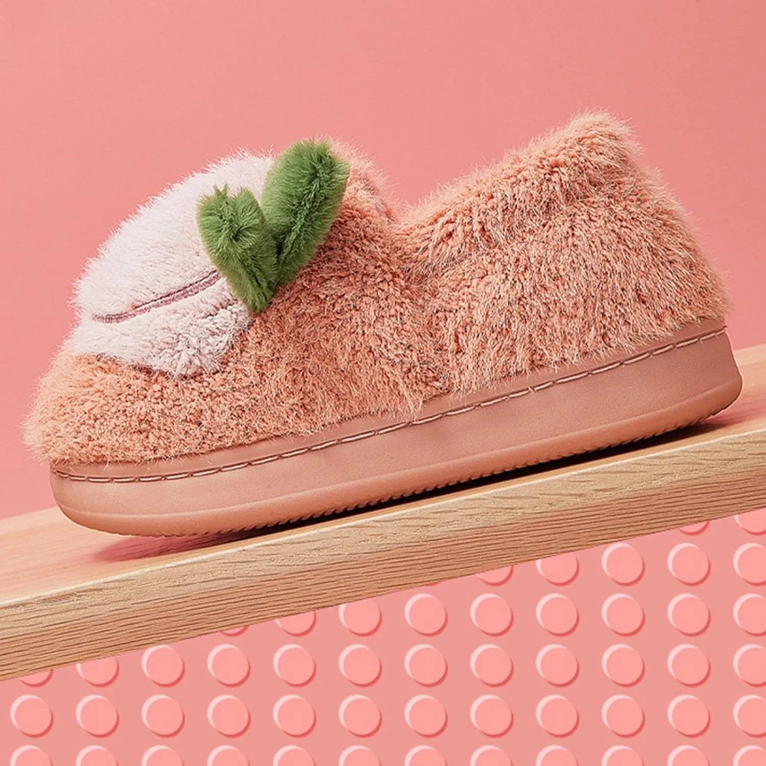 Bedroom Slippers for Kids Strawberry Plush Girls Boys Slippers Memory Foam Comfy House Slippers Toddler Boot Slippers