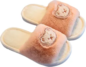 Children's Cotton Slippers Warm Plush Lined Slippers with Closed Heel Design for Boys and Girls Perfect Girls'