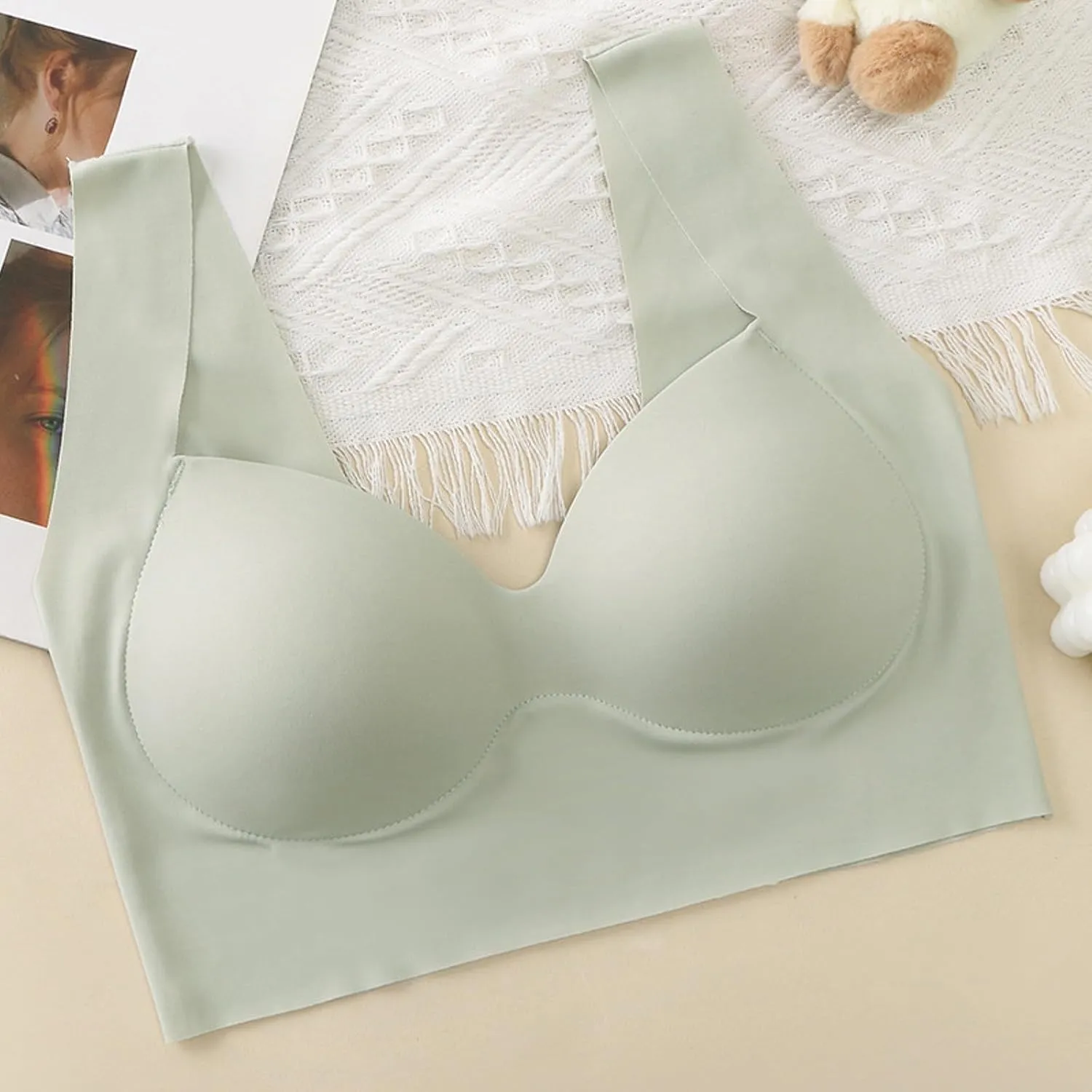 cooki Sports Bras for Women No Underwire Wirefree Bras for Women Full Coverage Everyday Bras Womens Padded Bras Plus Size