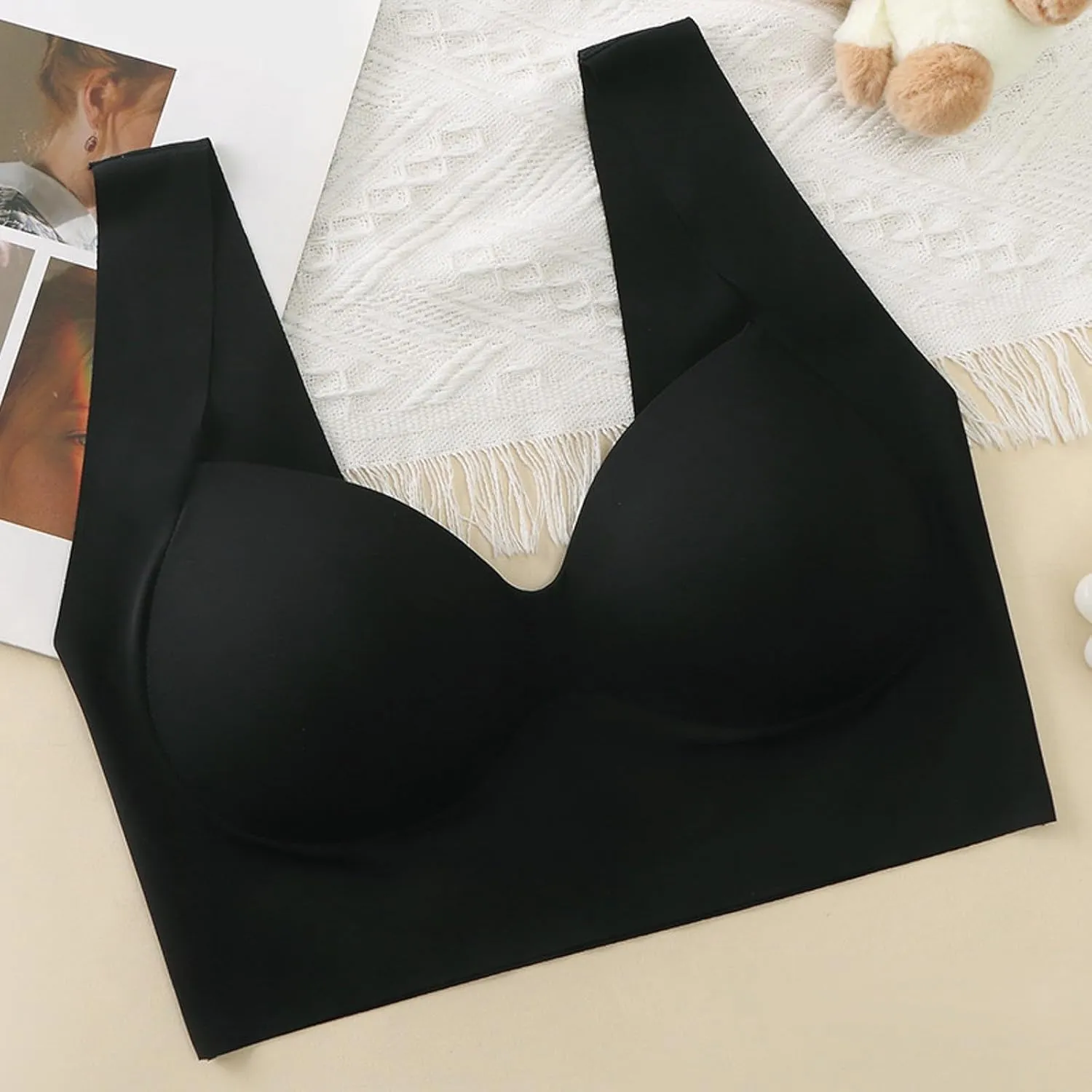 cooki Sports Bras for Women No Underwire Wirefree Bras for Women Full Coverage Everyday Bras Womens Padded Bras Plus Size
