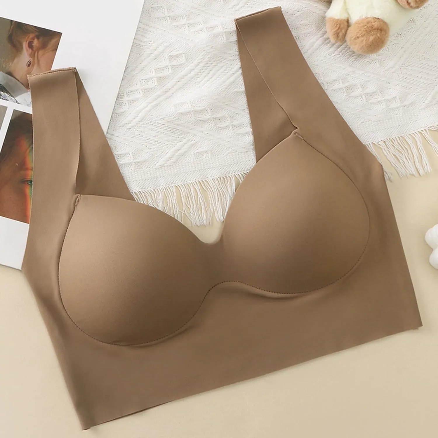 cooki Sports Bras for Women No Underwire Wirefree Bras for Women Full Coverage Everyday Bras Womens Padded Bras Plus Size