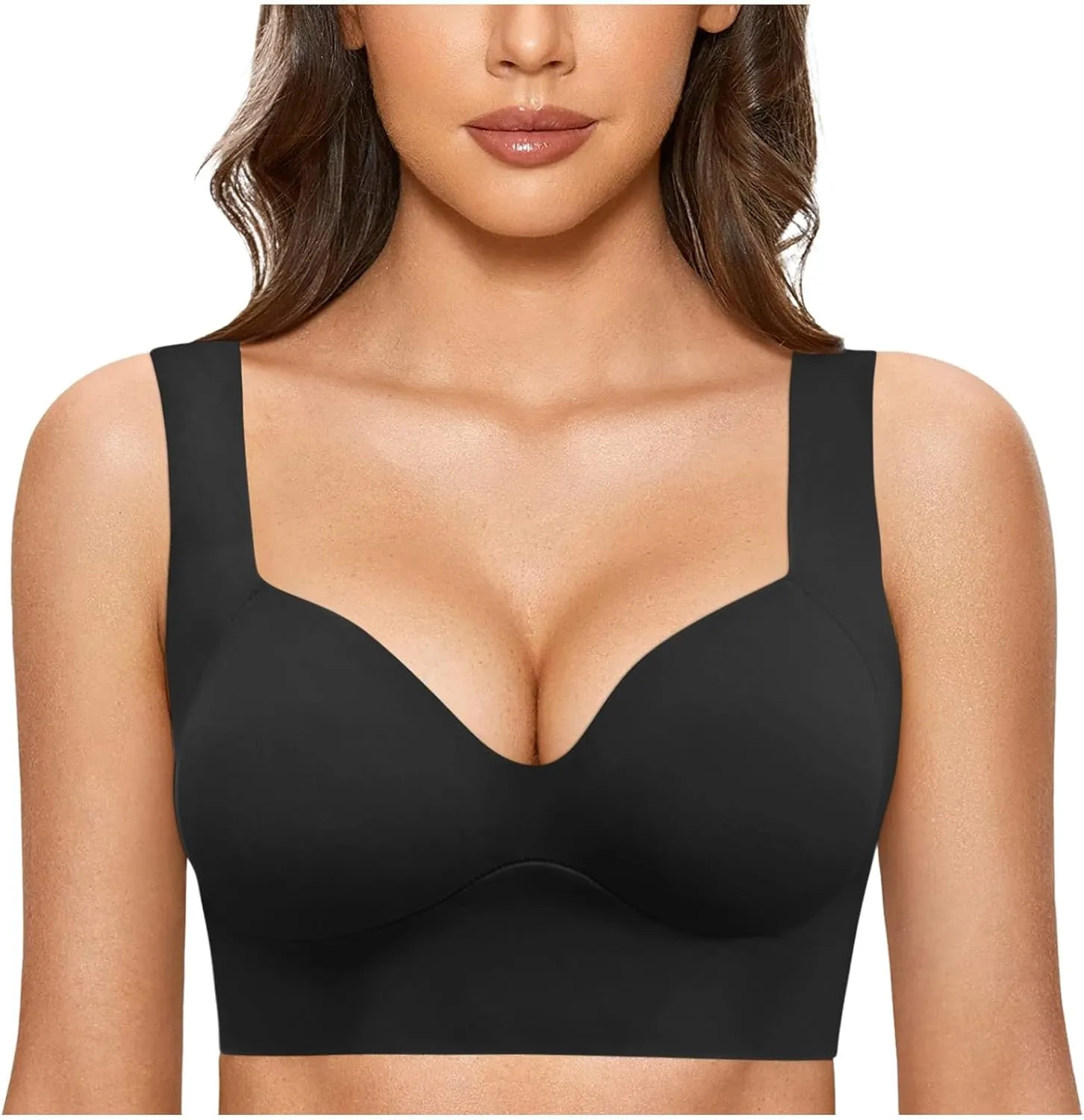 cooki Sports Bras for Women No Underwire Wirefree Bras for Women Full Coverage Everyday Bras Womens Padded Bras Plus Size