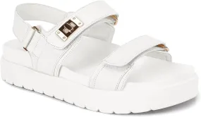 Coutgo Womens Platform Sandals Comfortable Flat Sandals Double Strap Footbed Summer Beach Sandals