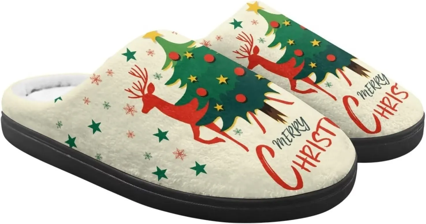 Cute Slippers for Teen Girls Warmth Toddler Fur Slides For Girls Black