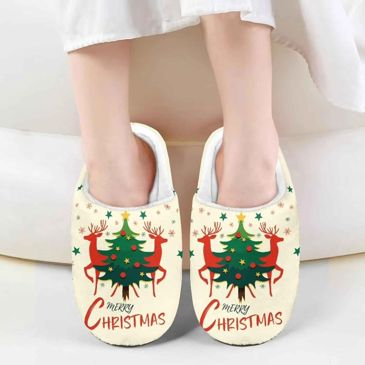 Cute Slippers for Teen Girls Warmth Toddler Fur Slides For Girls Black