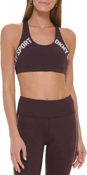 DKNY High Waist Womens Leggings with Pockets & Reflective Piping