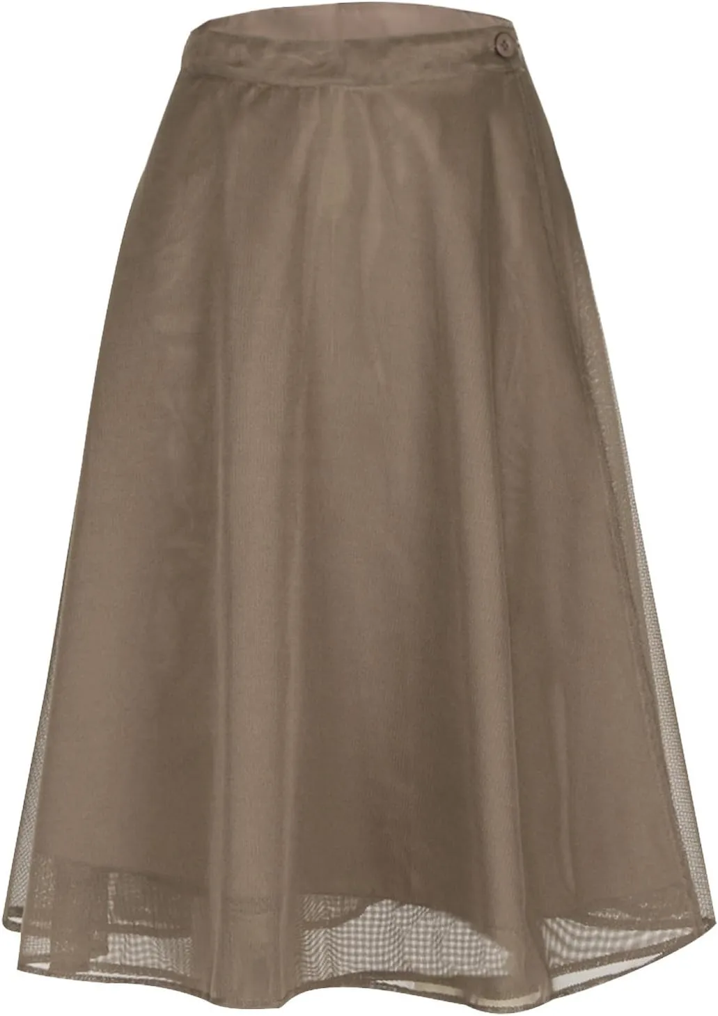 Fall Skirts for Women High Waist Classic A-Line Tulle Skirt Trendy Flowy Layered Midi Skirts Casual Chiffon Skirt