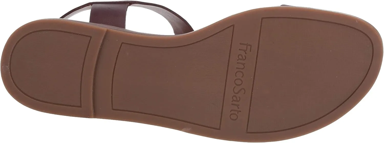Franco Sarto Womens Glenni Ankle Strap Flat Sandals