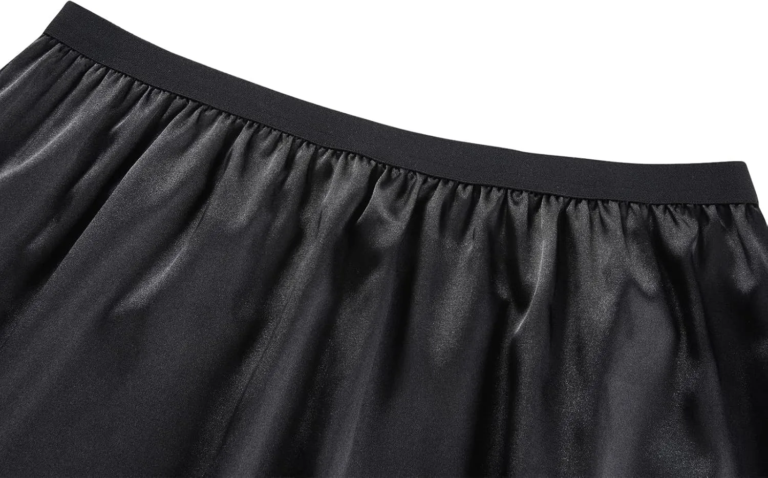 FULA-bao Satin Half Slip for Women Long Underskirt Dress Extender Lace Trim Maxi Skirt for Under Dresses Slip