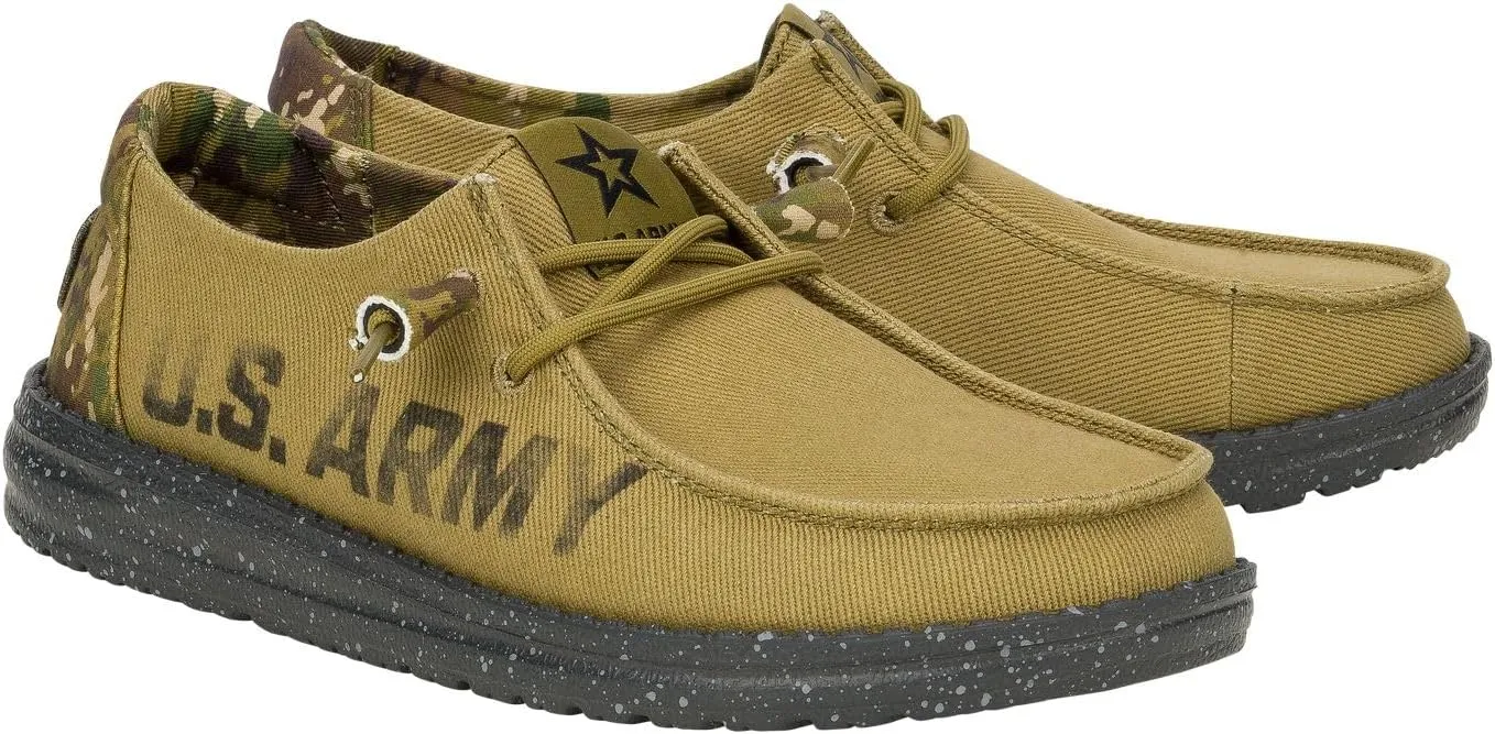Hey Dude Wendy US Armed Forces, Navy, Army, Womens Shoes, Womens Slip-on Loafers, Comfortable & Light-Weight