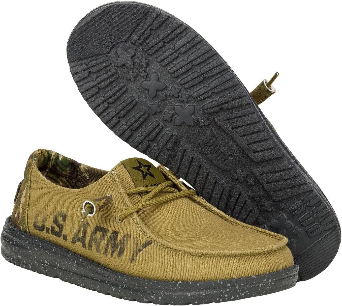 Hey Dude Wendy US Armed Forces, Navy, Army, Womens Shoes, Womens Slip-on Loafers, Comfortable & Light-Weight
