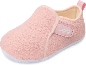JIASUQI Toddler Slippers Fuzzy Kids Slippers Warm House Shoes for Boys Girls