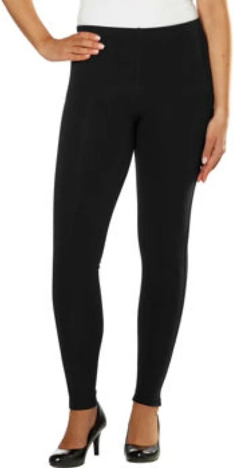 Kirkland Signature Womens French Terry Leggings, Black, Large