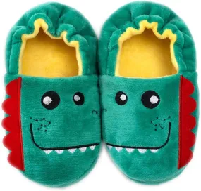 Knemksplanet Toddler Boys Girls Fuzzy Slippers Kids Cute Cartoon Unicorn Dinosaur Bunny Shoes Non-Slip Animals Fluffy Plush House Slippers Fur Lined Warm Indoor Bedroom Shoes
