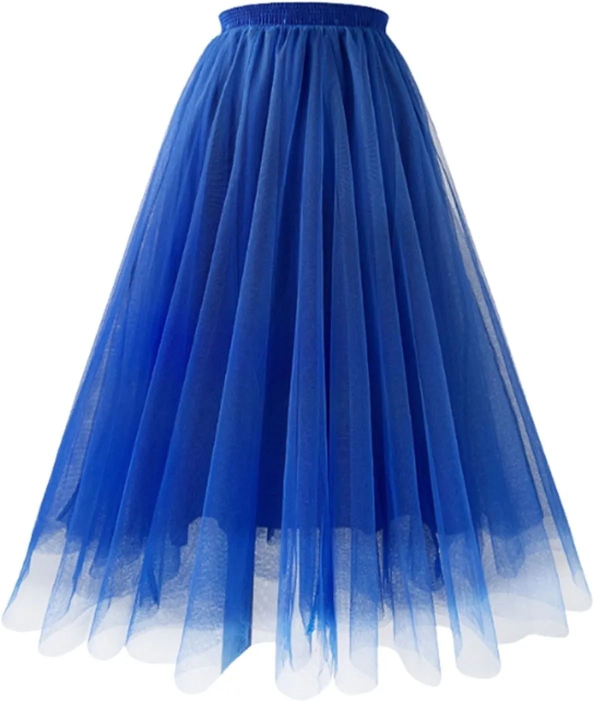 Lace Slip Skirt for Women 2025 Pleated Mesh Midi Long Skirt Solid Color Tutu for Women Adults Classic Tulle Skirts