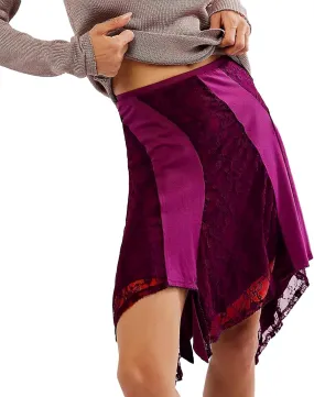 Meiweileya Women Lace Silk Satin Slip Skirt Low Rise Layered Underskirts Ruffle A Line Mini Skirts Y2k High Flowy Underskirt