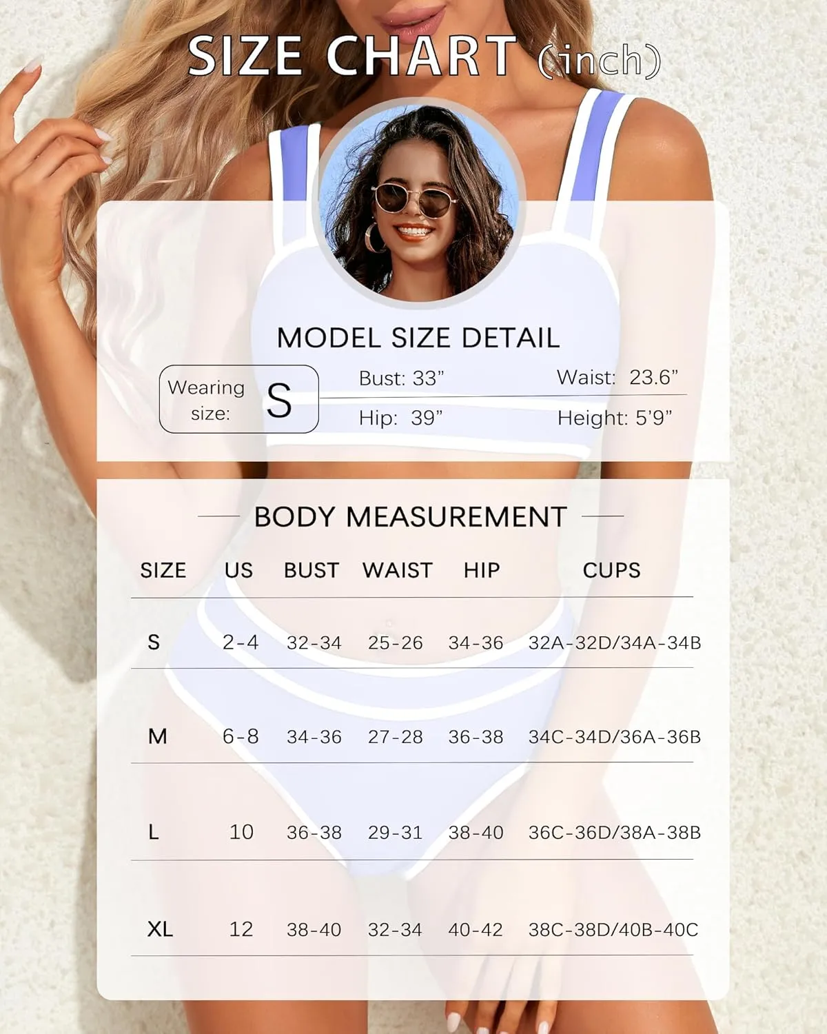 MELYUM High Waisted Bikini Sets for Women Two Piece Swimsuit Tummy Control Modest Bathing Suit Teens Swim Suits 2025