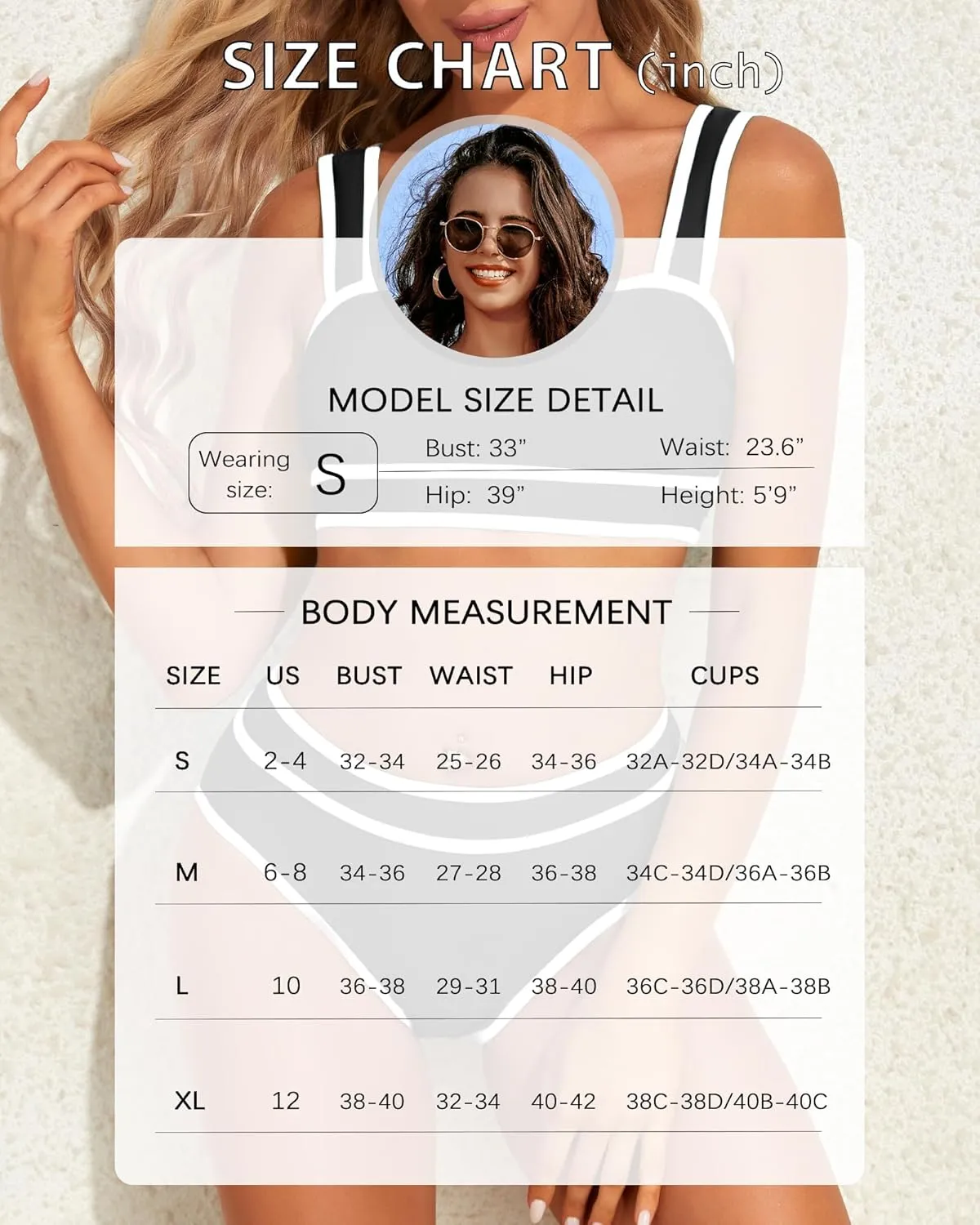 MELYUM High Waisted Bikini Sets for Women Two Piece Swimsuit Tummy Control Modest Bathing Suit Teens Swim Suits 2025