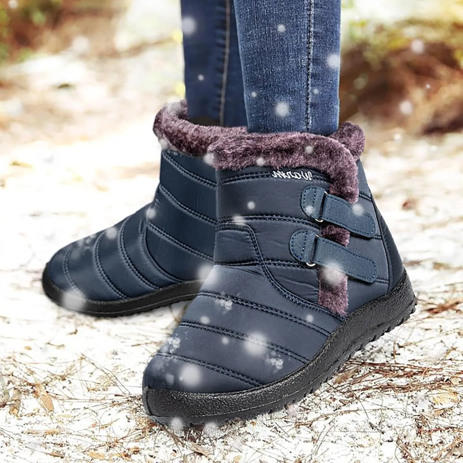 SBGMoSJ Winter Boots for Women Knee High Cowgirl Waterproof Womens Winter Boots Size 12 Winter Boots for Women Ankle Booties Sexy Winter Boots Womens Size 8.5 Botas Contra El Agua Para Mujeres