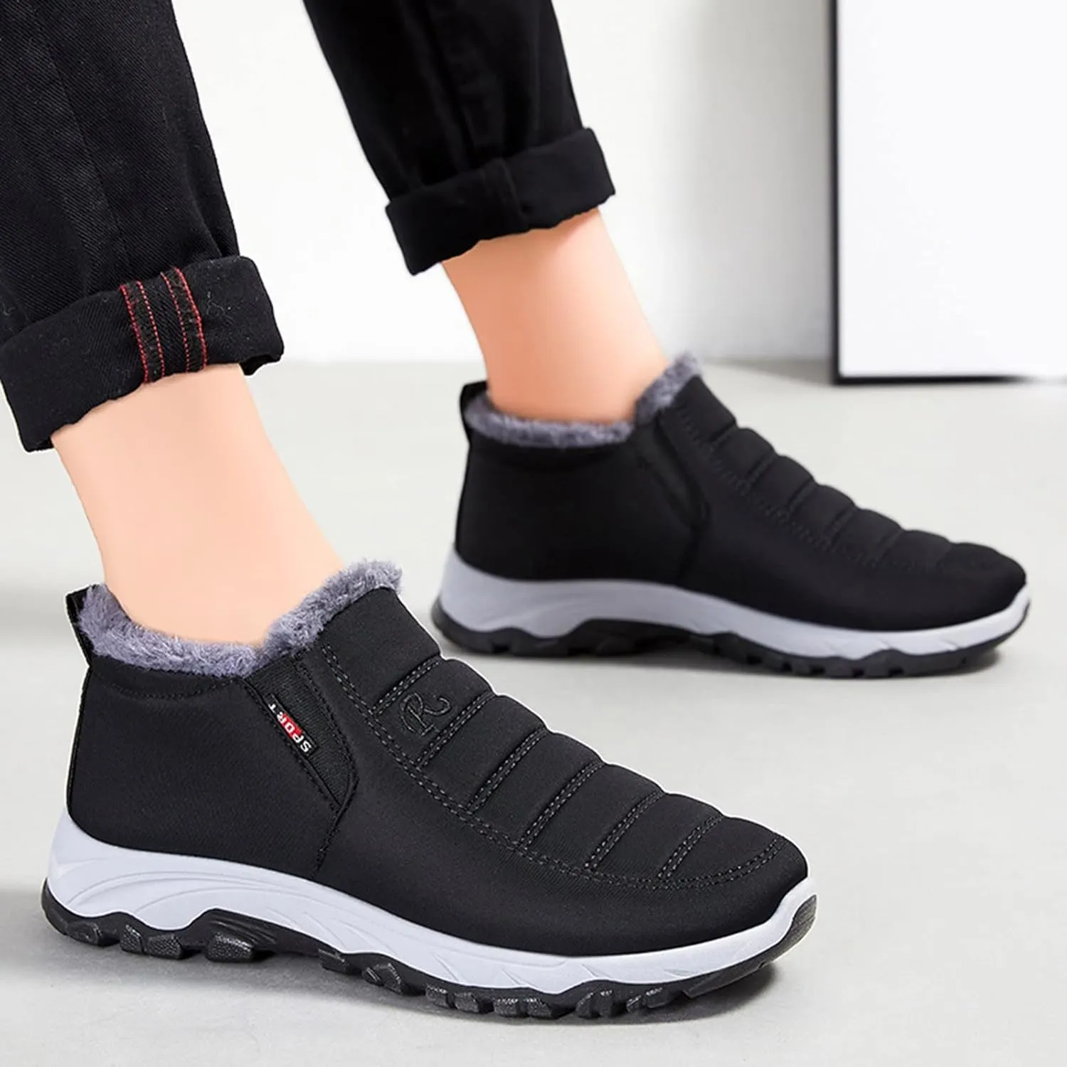 Short Leather Winter Boots for Woman Womens Boots Winter Cute Snow Boots for Women Size 7.5 Womens Hunting Hiking Boots Waterproof Insulated Womens Insulated Waterproof Boots