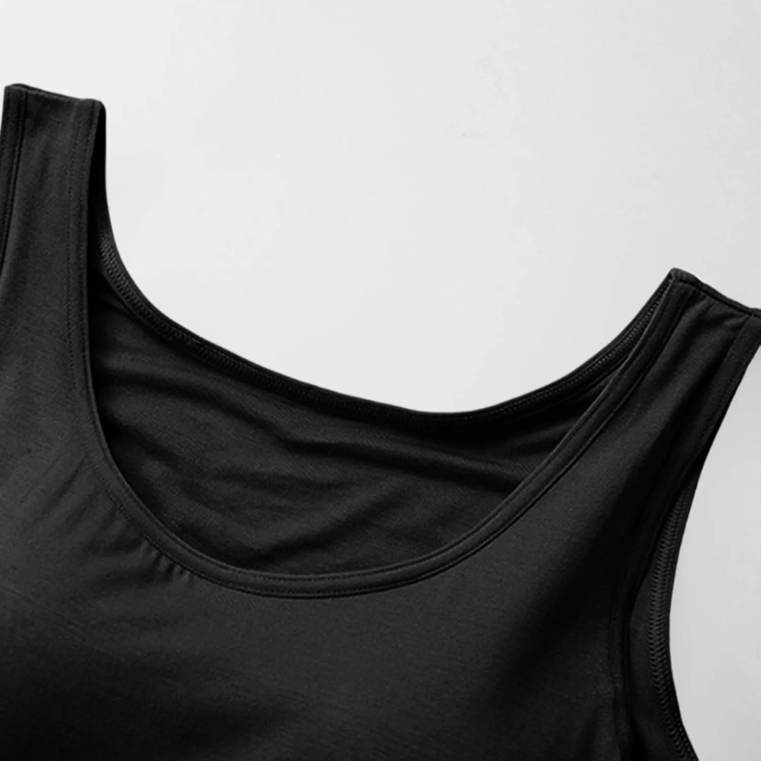 Sleeveless Womens Tank Tops with Built in Bra, Summer Cute Top Basic Padded Wide Strap Yoga Camisole Workout Shirts