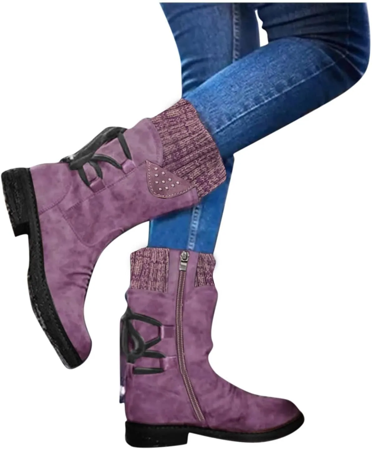 Snow Boot for Women Size 6 Womens Snow Boot 8.5 Wide Women's Snow Boots Ankle Womens Waterproof Insulated Boots Womens Low Hiking Boots Waterproof Lightweight