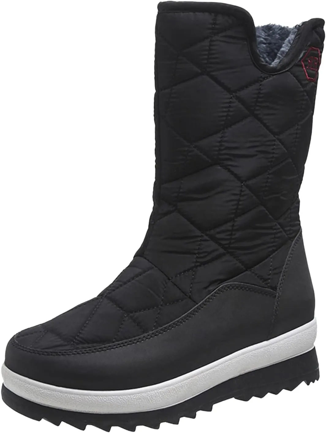 Snow Boots for Women Waterproof Non Slip Wide Womens Boots Winter Ankle Womens Wide Width Snow Boots with Zipper Boots for Snow Woman Winter Boot for Women Size 5.5
