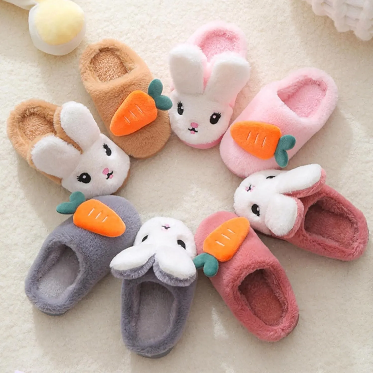 Toddler House Slippers Winter Boys Girls Warm Fuzzy Slippers Kids Indoor Outdoor Household Shoes Baby Shoes