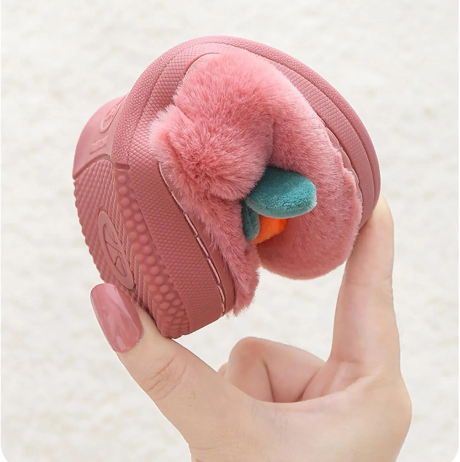 Toddler House Slippers Winter Boys Girls Warm Fuzzy Slippers Kids Indoor Outdoor Household Shoes Baby Shoes