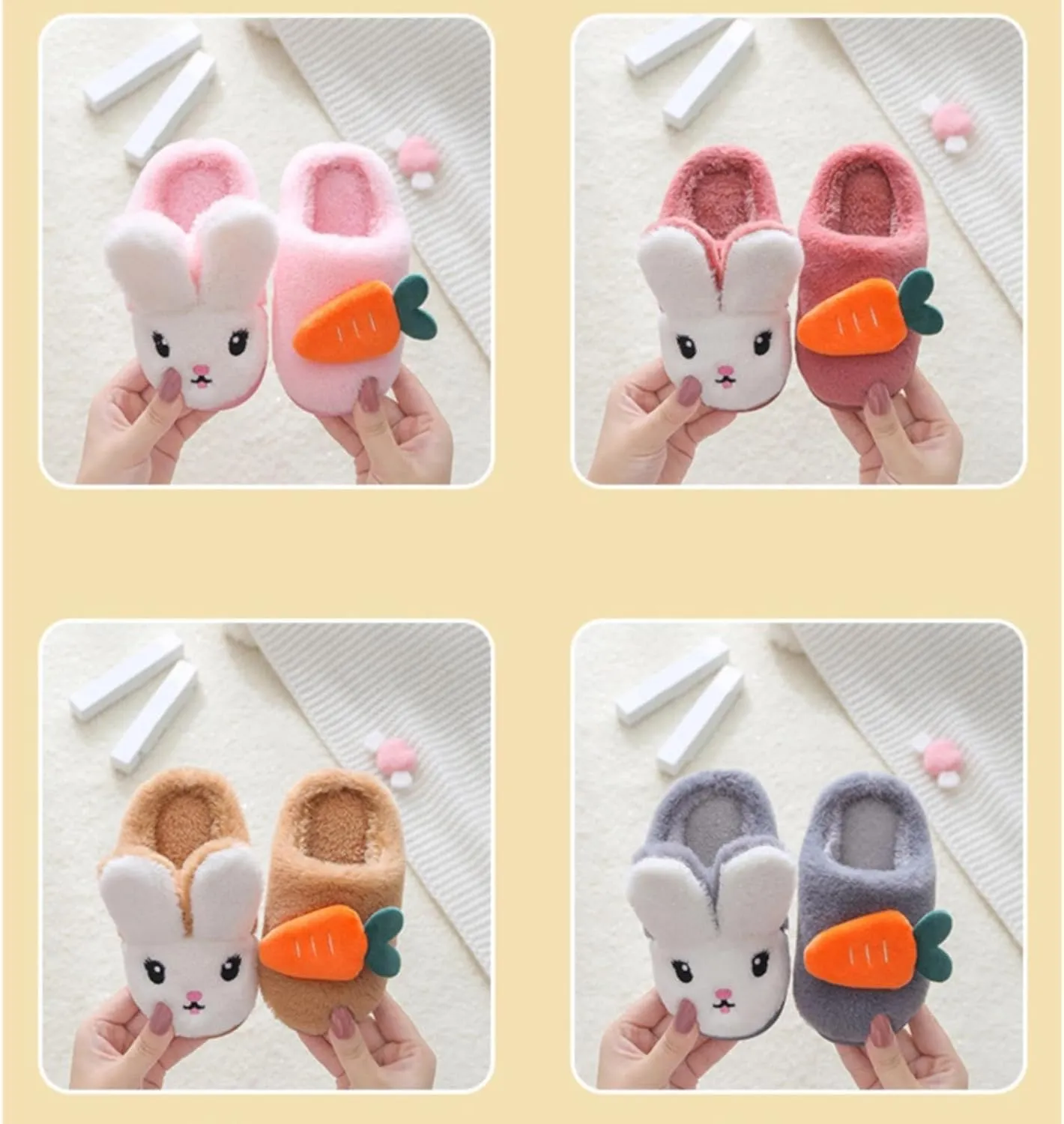 Toddler House Slippers Winter Boys Girls Warm Fuzzy Slippers Kids Indoor Outdoor Household Shoes Baby Shoes