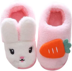 Toddler House Slippers Winter Boys Girls Warm Fuzzy Slippers Kids Non-Slip Indoor Outdoor Household Shoes