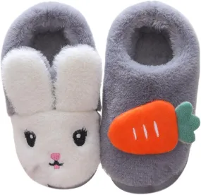 Toddler House Slippers Winter Boys Girls Warm Fuzzy Slippers Kids Non-Slip Indoor Outdoor Household Shoes