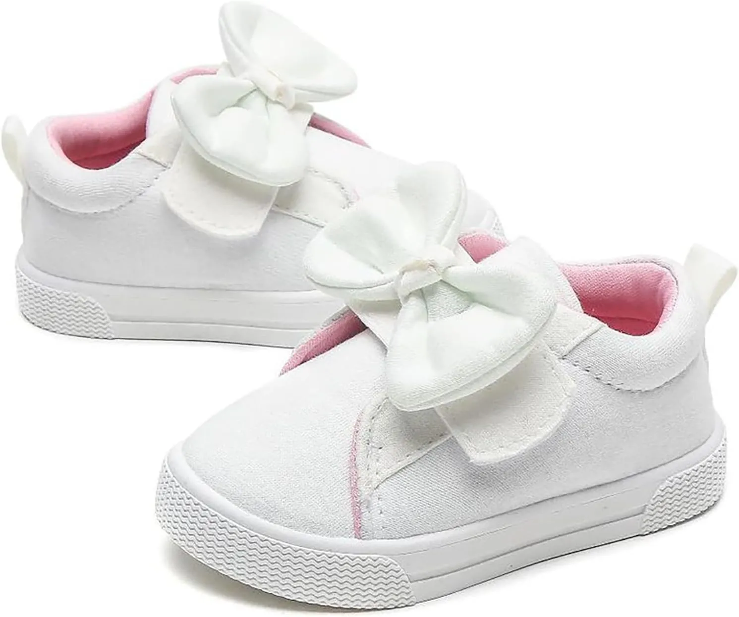 Toddler Lightweight Sneakers Walking Shoes for Kids Casual Shoes Cute Cotton Bowknot Running Tennis Girl Shoes Size 6