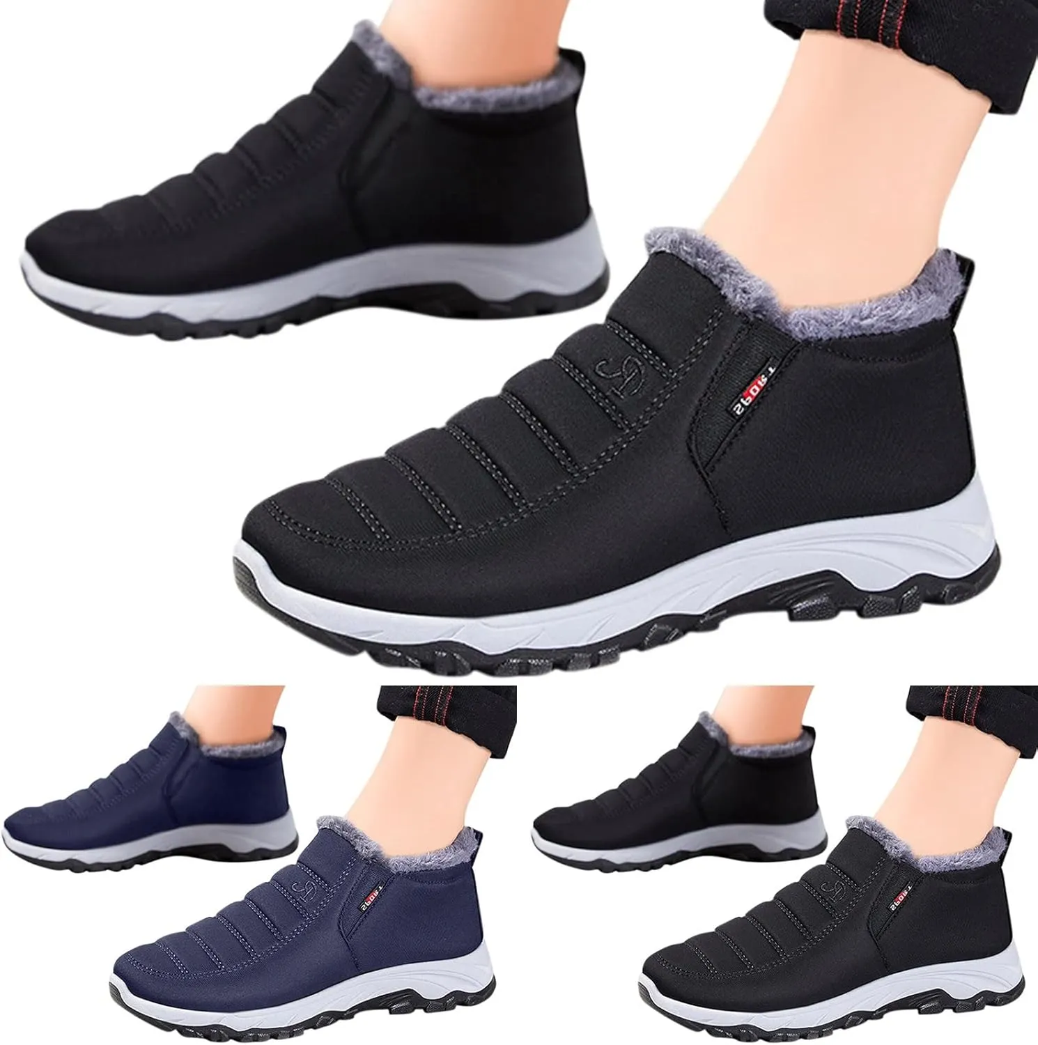 Winter Ankle Boots for Women Waterproof Snow Size 11 Womens Lightweight Hiking Snow Boots Womens Wide Toe Snow Boots Womens Waterproof Comfortable Walking Boots for Europe Botas Invierno Mujer Nieve