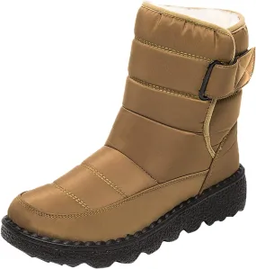 Winter Boots for Women Cute Women's Waterproof Boots Wide Width Ankle Snow Boots Womens Size 9 Womens Snow Shoes Waterproof Botas Para Invierno Mujer De Tacon