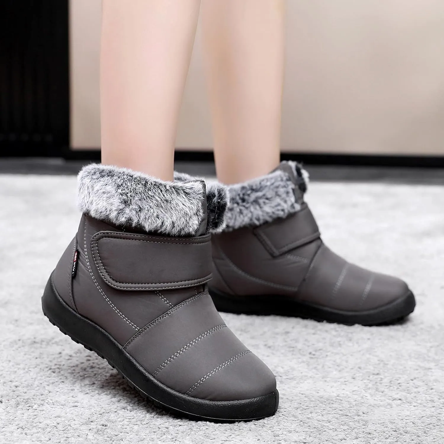 Winter Boots for Women Waterproof Snow 11 Wide Womens Winter Boots Waterproof Insulated Womens Slip on Winter Boots Wide Boots for Snowboard Botas Largas De Invierno Para Mujer Con TacN