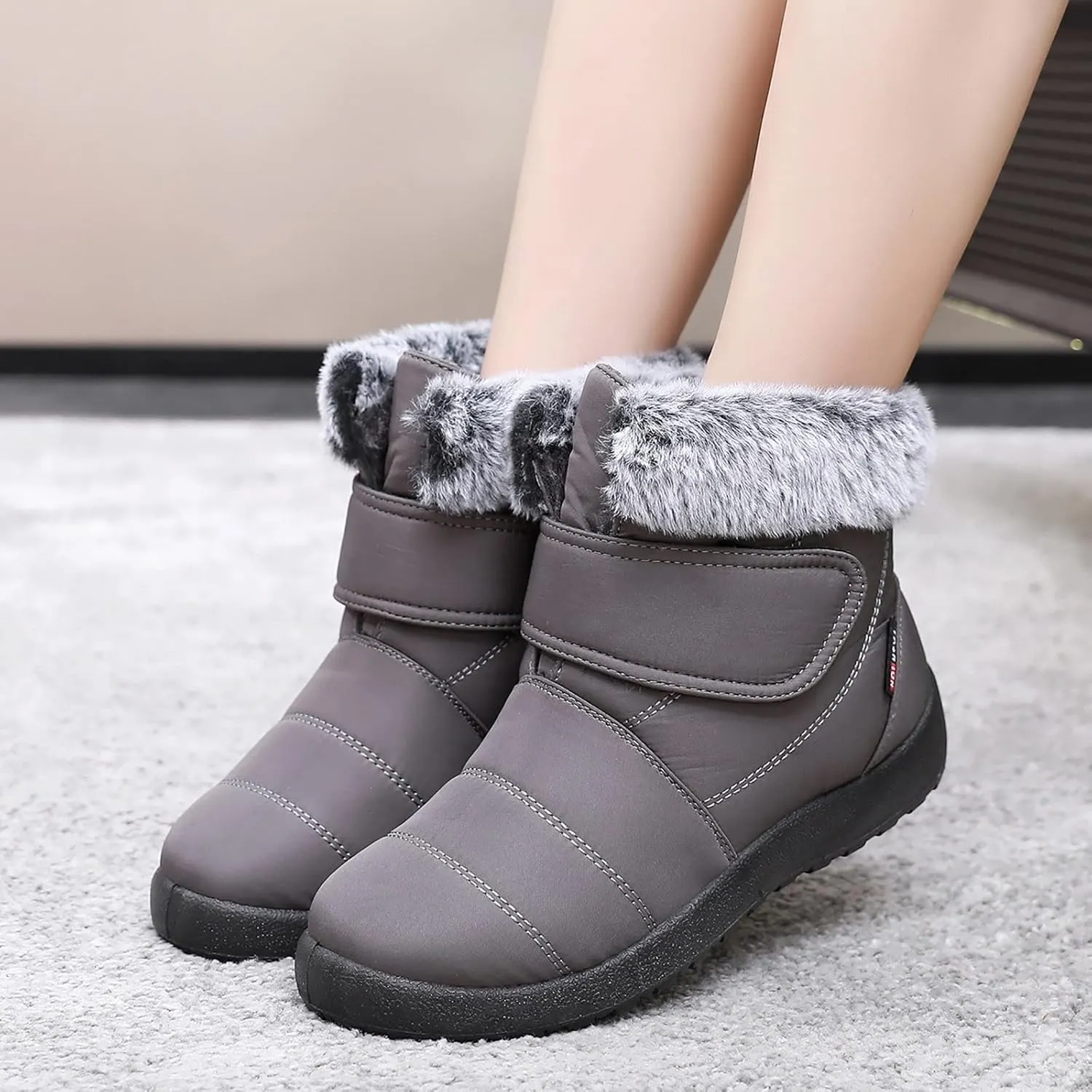 Winter Boots for Women Waterproof Snow 11 Wide Womens Winter Boots Waterproof Insulated Womens Slip on Winter Boots Wide Boots for Snowboard Botas Largas De Invierno Para Mujer Con TacN