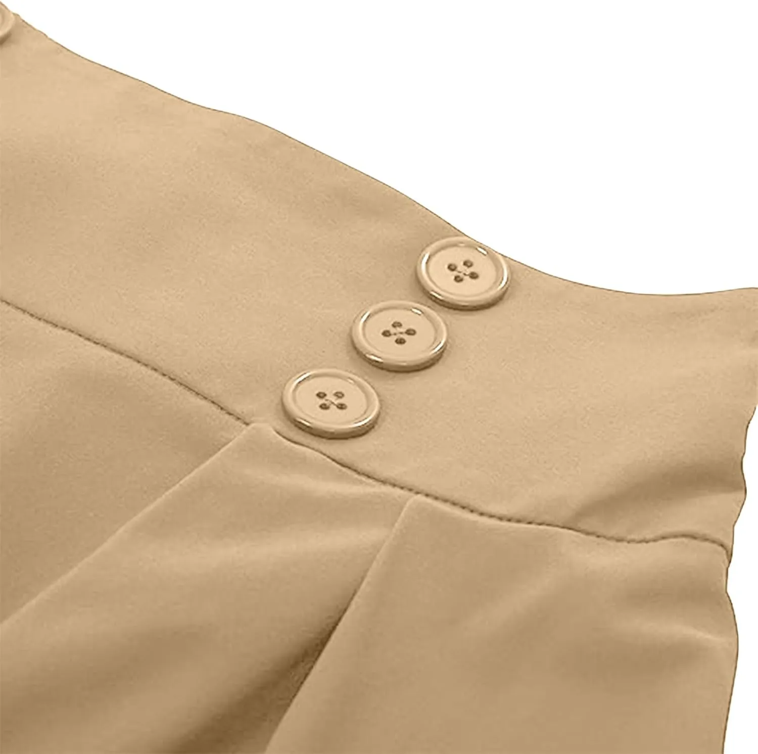 Women A-Line Flared Swing Skirt Midi High Waist Skirts Vintage Party Half Dress Pleated Swing Mid Calf Skirts