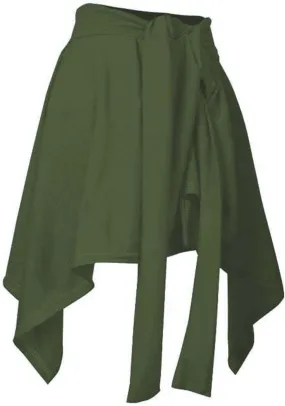 Women Latin Dance Skirts Tie Front Skate Skirt Irregular Swing Ballroom Tango Ballet Skirt Yoga Tennis Skirts