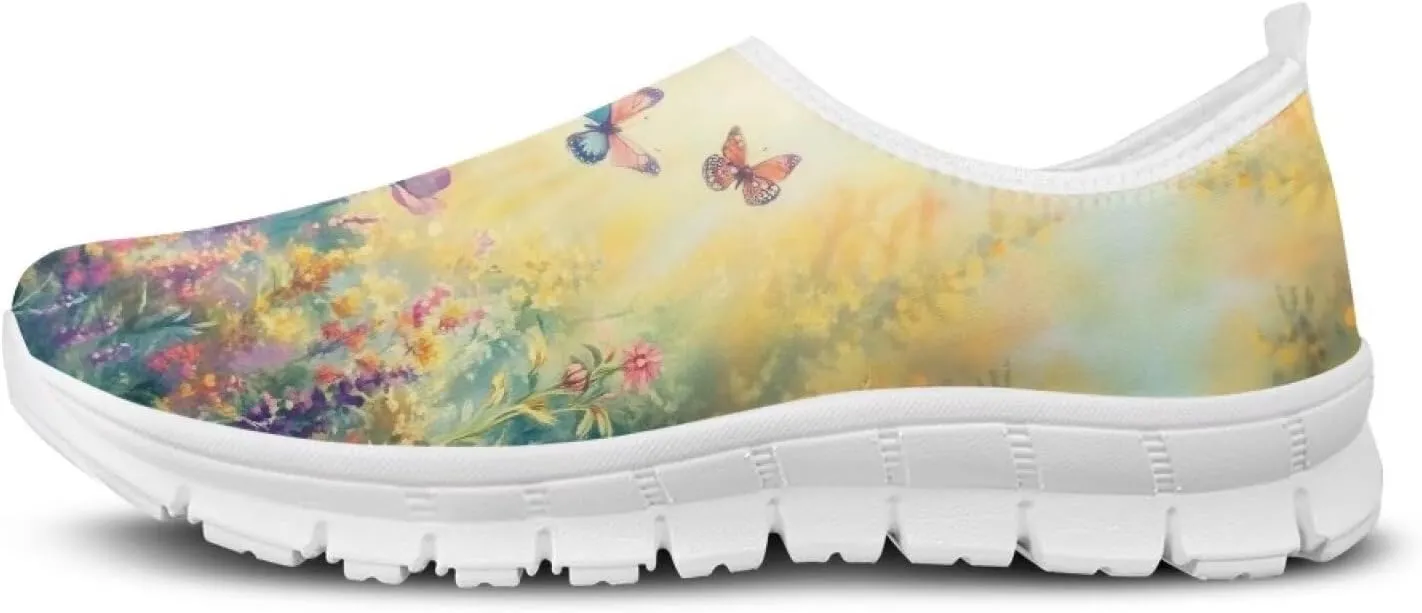 Women Slip On Tennis Shoes Casual Sneakers Womens Non Slip Work Shoes