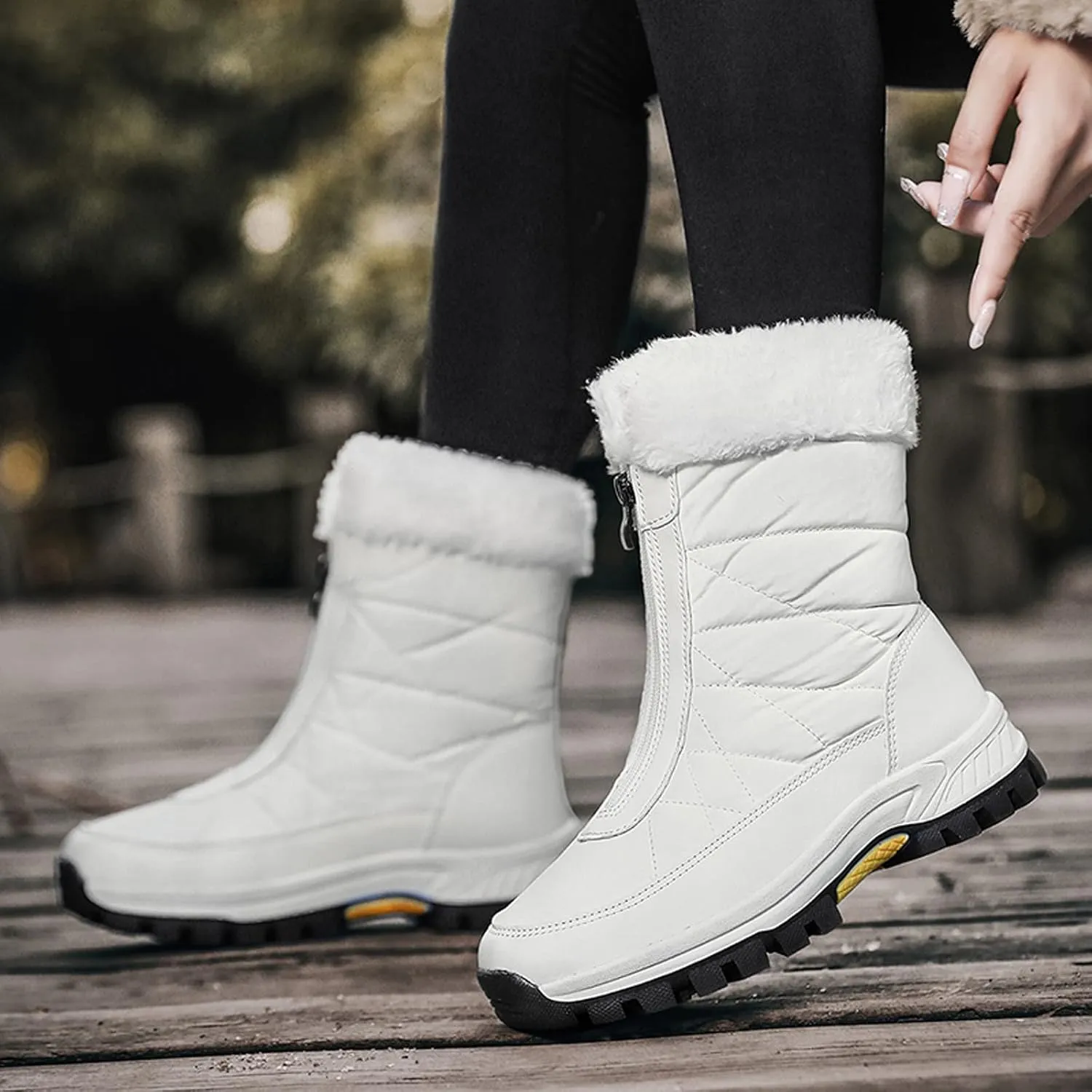 Women Snow Boots Winter Shoes 7w Womens Winter Boots Size 12 Wide Calf Womens Snow Boots Wide Leg Winter Boots Women Size 11w Womens Warm Winter Boots Wide