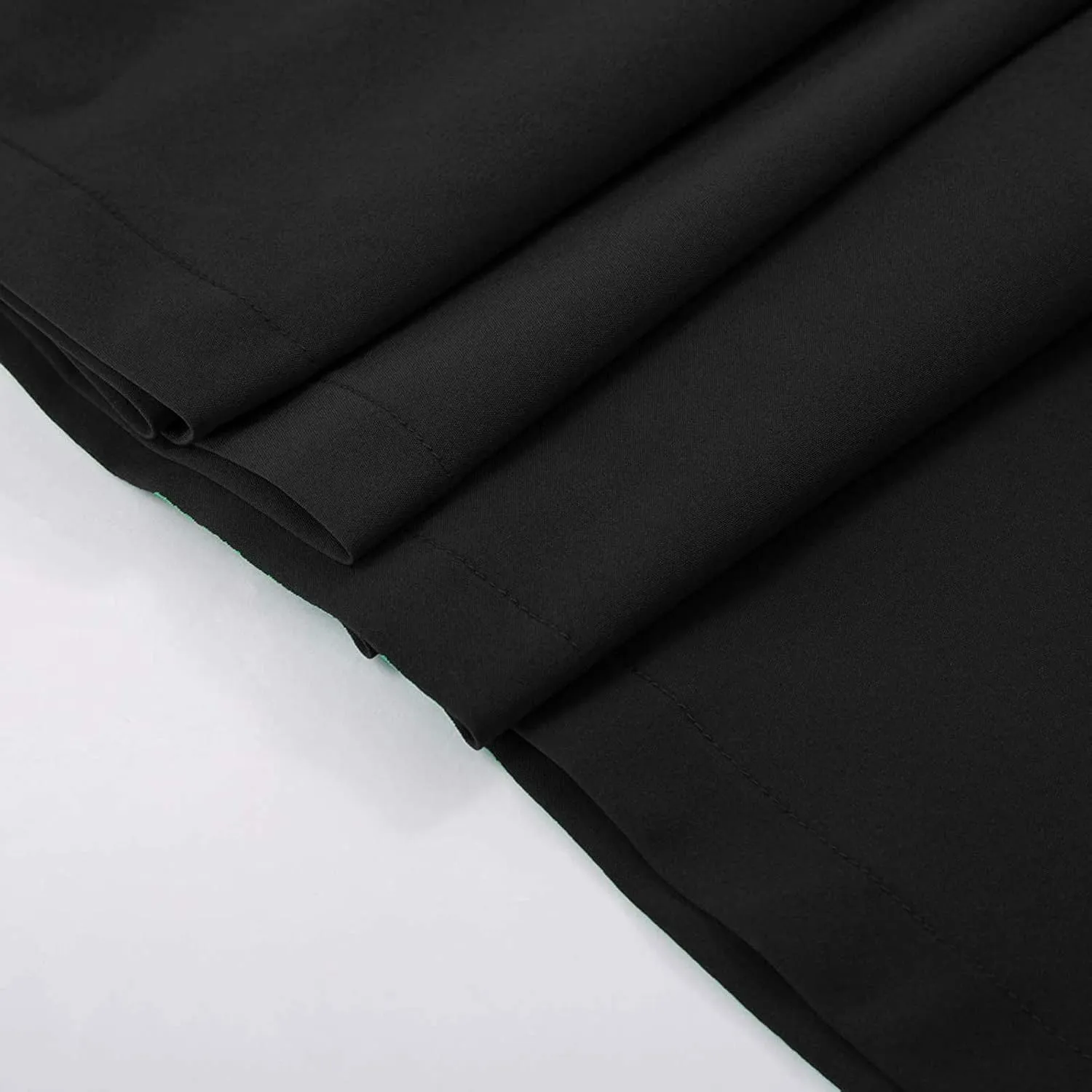 Women Vintage A-Line Skirt Elastic High Waist Pleated Skirt Midi Flared Skirt Versatile Stretchy Basic Casual Skirts