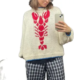Women Y2K Graphic Sweater Top Long Sleeve Knit Print Pullover Oversized Loose Aesthetic Fall Sweatshirt