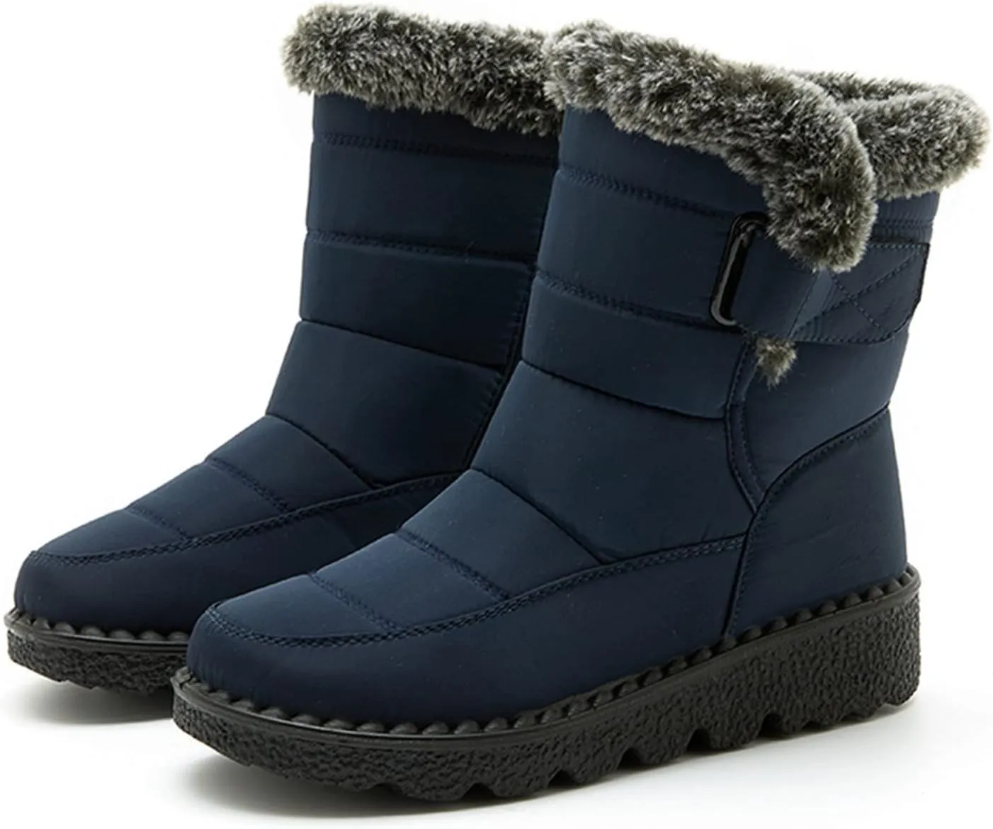 Women's Ankle Snow Boots Waterproof Snow Boots Women Black Womens Winter Boots Size 10 Wide Width Womens Duck Boots Waterproof Insulated Wide Botas De Frio Para Mujer Elegantes