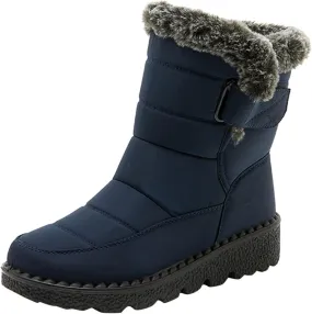 Women's Ankle Snow Boots Waterproof Snow Boots Women Black Womens Winter Boots Size 10 Wide Width Womens Duck Boots Waterproof Insulated Wide Botas De Frio Para Mujer Elegantes