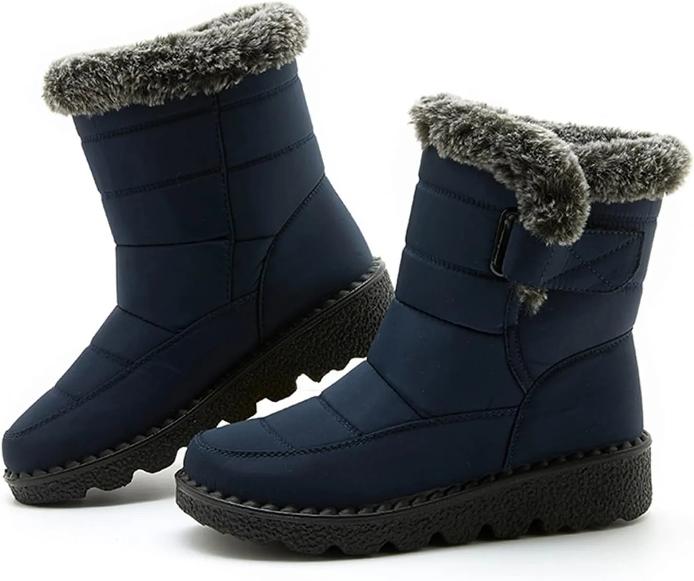 Women's Ankle Snow Boots Waterproof Snow Boots Women Black Womens Winter Boots Size 10 Wide Width Womens Duck Boots Waterproof Insulated Wide Botas De Frio Para Mujer Elegantes