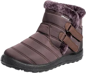 Women's Ankle Snow Boots Waterproof Snow Boots Women Black Womens Winter Boots Size 10 Wide Width Womens Duck Boots Waterproof Insulated Wide Botas De Frio Para Mujer Elegantes